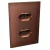 Conjunto 2 Tomadas 10A - JNX Legacy - Aço Corten e Ouro Rosé LCOR49