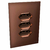 Conjunto 3 Tomadas 10A - JNX Legacy - Aço Corten e Ouro Rosé LCOR59