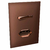 Conjunto 1 Simples + 1 Tomada 10A - JNX Legacy C - Aço Corten e Ouro Rosé LCOR23C