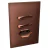Conjunto 2 Paralelos + 1 Tomada 20A - JNX Legacy C - Aço Corten e Ouro Rosé LCOR30C