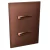 Conjunto 2 Interruptores Simples - JNX Legacy C - Aço Corten e Ouro Rosé LCOR10C