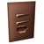 Conjunto 2 Paralelos + 1 Tomada 10A - JNX Legacy R - Aço Corten e Ouro Rosé LCOR29R