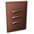 Conjunto 3 Interruptores Paralelos - JNX Legacy R - Aço Corten e Ouro Rosé LCOR14R