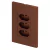 Conjunto 3 Tomadas 10A - Blux Recta - Marrom - BRMS009 - comprar online