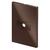 Placa 1 Saída de Fio + Suporte 4x2 - Blux Recta - Chocolate Brilhante - BRCG043