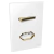 Conjunto 1 Simples + 1 Tomada 10A - JNX Legacy R - Branco e Dourado LBD23R