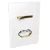 Conjunto 1 Simples + 1 Tomada 10A - JNX Legacy C - Branco e Dourado LBD23C