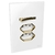 Conjunto 1 Simples + 2 Tomadas 10A - JNX Legacy C - Branco e Dourado LBD33C