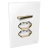Conjunto 1 Simples + 2 Tomadas 20A - JNX Legacy R - Branco e Dourado LBD34R