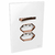 Conjunto 1 Paralelo + 2 Tomadas 10A - JNX Legacy C - Branco e Ouro Rosé LBOR35C