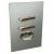 Conjunto 2 Simples + 1 Tomada 10A - JNX Legacy R - Platina e Dourado LPLD27R