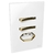 Conjunto 2 Paralelos + 1 Tomada 10A - JNX Legacy C - Branco e Dourado LBD29C