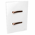 Conjunto 2 Interruptores Paralelos - JNX Legacy C - Branco e Ouro Rosé LBOR11C