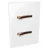 Conjunto 2 Interruptores Simples - JNX Legacy C - Branco e Ouro Rosé LBOR10C