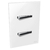 Conjunto 2 Interruptores Paralelos - JNX Legacy R - Branco e Cromado LBC11R