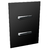 Conjunto 2 Interruptores Simples - JNX Legacy R - Preto Fosco e Cromado LPFC10R