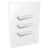 Conjunto 3 Interruptores Simples - JNX Legacy R - Branco LBB13R