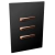 Conjunto 3 Interruptores Paralelos - JNX Legacy R - Preto Fosco e Ouro Rosé LPFOR14R