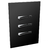 Conjunto 3 Interruptores Simples - JNX Legacy C - Preto Fosco e Cromado LPFC13C