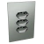 Conjunto 3 Tomadas 10A - JNX Legacy - Platina e Cromado LPLC59