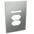 Placa 1 Interruptor + 2 Tomadas 4x2 - JNX Legacy - Platina P4218PL