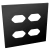 Placa 4 Tomadas 4x4 - JNX Legacy - Preto Fosco P4411PF