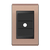 Placa 1 Saída de Fio + Suporte 4X2 - Refinatto - Rose Gold com Preto CRGP039