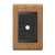 Placa 1 Saída de Fio + Suporte 4X2 - Refinatto - Avelã com Preto CAVP039