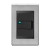 Conjunto 1 Interruptor LED - Refinatto - Aço Escovado com Preto CAEP044