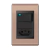 Conjunto 1 Interruptor LED + 1 Tomada 10A - Refinatto - Rose Gold com Preto CRGP047