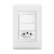 Conjunto 1 Interruptor LED + 1 Tomada 10A - Refinatto - Branco Acetinado / Branco