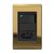 Conjunto 1 Interruptor LED + 1 Tomada 10A - Refinatto - Ouro com Preto COP047