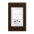 Conjunto 1 Interruptor LED + 1 Tomada 10A - Refinatto - Tabaco com Branco CTAB047