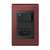 Conjunto 1 Interruptor LED + 1 Tomada 20A - Refinatto - Vinho com Preto CVIP048