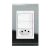 Conjunto 2 Interruptores LED + 1 Tomada 10A - Refinatto - Titânio com Branco CTB049