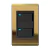 Conjunto 2 Interruptores LED - Refinatto - Ouro com Preto COP045