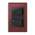 Conjunto 2 Interruptores LED - Refinatto - Vinho com Preto CVIP045