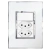 Conjunto 1 Simples + 2 Tomadas 10A - Pial Arteor - White Mirror - PAWM028
