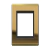 Placa 3 Módulos + Suporte 4X2 - Refinatto - Ouro com Preto COP053
