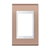 Placa 3 Módulos + Suporte 4X2 - Refinatto - Rose Gold com Branco CRGB053