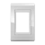 Placa 3 Módulos + Suporte 4X2 - Refinatto - Branco Alto Brilho / Branco PBB053