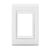 Placa 3 Módulos + Suporte 4X2 - Refinatto - Branco Acetinado / Branco