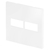 Placa 2 Módulos + Suporte 4x4 - Blux Recta - Branco Fosco / 15511-1