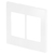 Placa 6 Módulos + Suporte 4x4 - Blux Recta - Branco Fosco / 15538-1