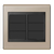 Placa Cega + Suporte 4X4 - Refinatto - Champanhe com Preto CCP040 - comprar online