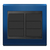 Placa Cega + Suporte 4X4 - Refinatto - Classic Blue Acetinado com Preto