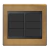 Placa Cega + Suporte 4X4 - Refinatto - Ouro Velho com Preto COVP040