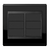 Placa Cega + Suporte 4X4 - Refinatto - Preto Alto Brilho / Preto
