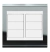 Placa Cega + Suporte 4X4 - Refinatto - Titânio com Branco CTB040