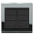 Placa Cega + Suporte 4X4 - Refinatto - Titânio com Preto CTP040